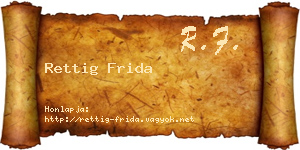 Rettig Frida névjegykártya